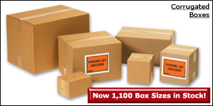 900 Corrugated Box Sizes in Stock!