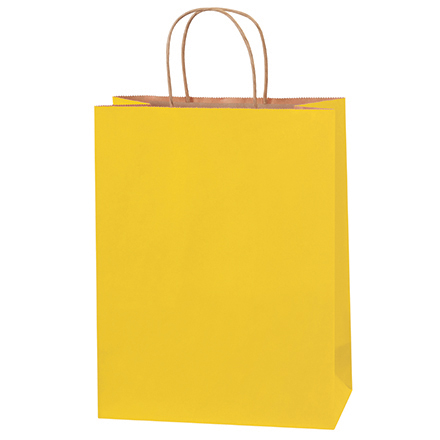 10 x 5 x 13" Yellow Tinted Shopping Bags